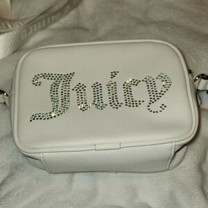 Juicy Couture White Crossbody Bag with Sparkling Accents
